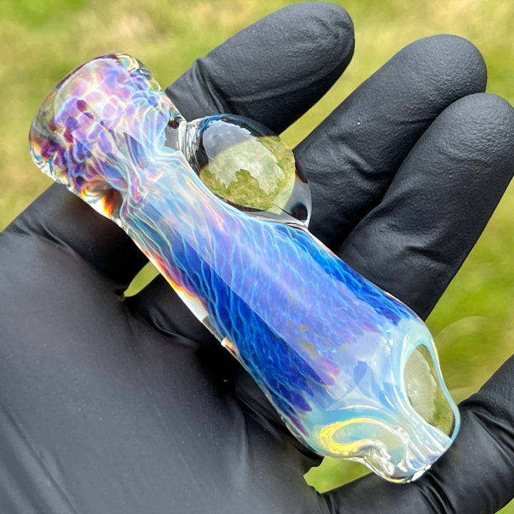 Purple Nebula Chillum Glass Pipe Tako Glass   