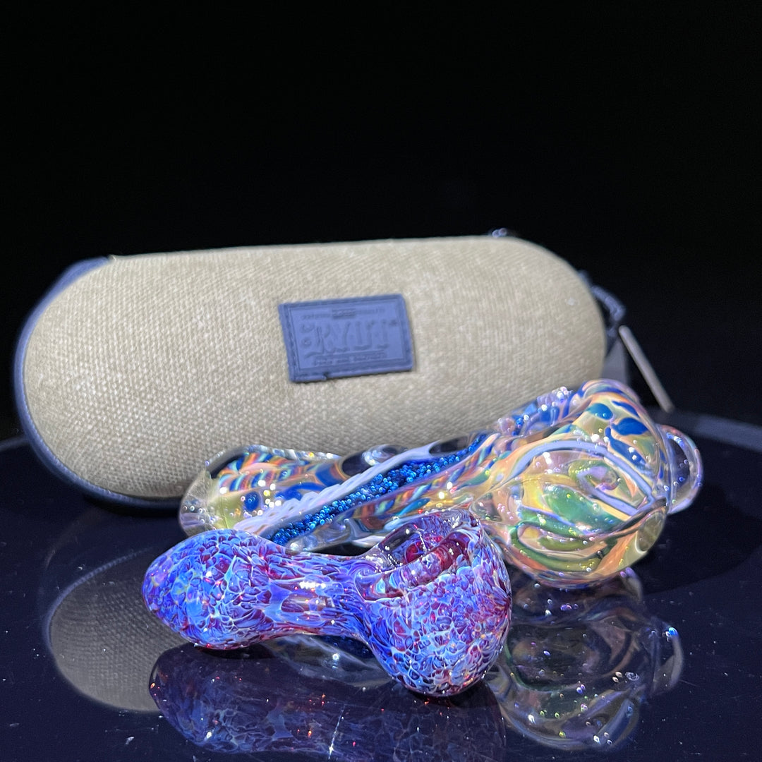 Molten Twisted Chaos Spoon + Peanut Pipe + Case Combo Glass Pipe Molten Imagination   