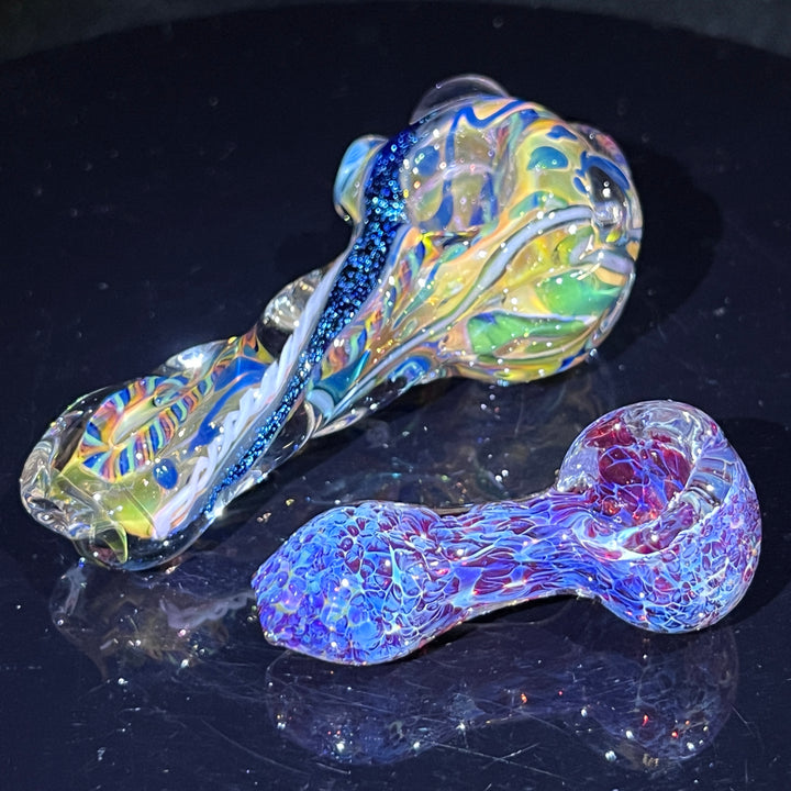 Molten Twisted Chaos Spoon + Peanut Pipe + Case Combo Glass Pipe Molten Imagination   