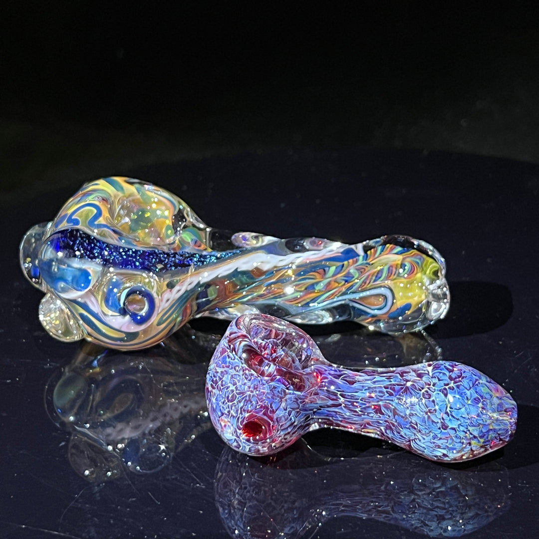 Molten Twisted Chaos Spoon + Peanut Pipe + Case Combo Glass Pipe Molten Imagination   