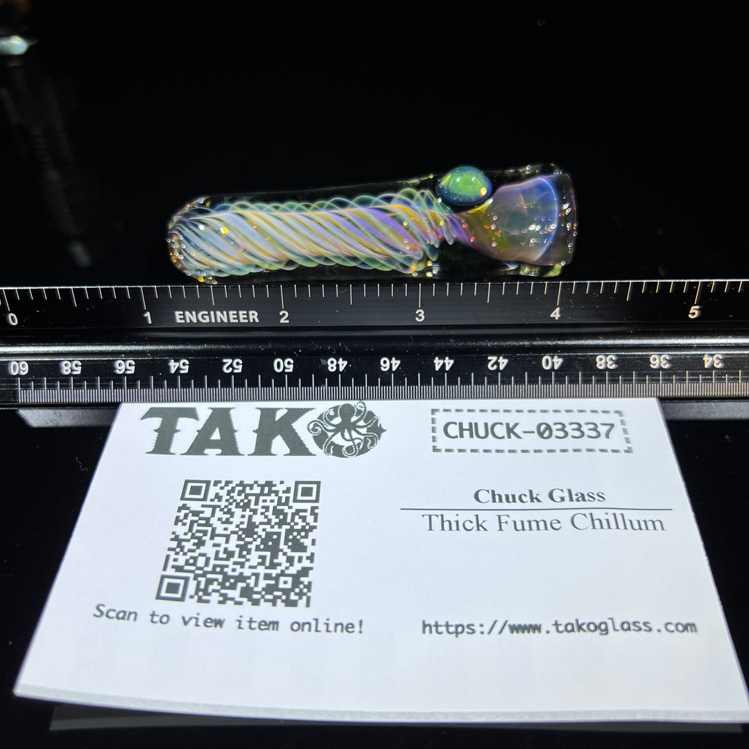 Thick Fume Chillum Glass Pipe Chuck Glass   