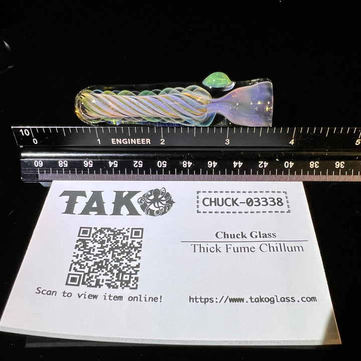 Thick Fume Chillum Glass Pipe Chuck Glass   