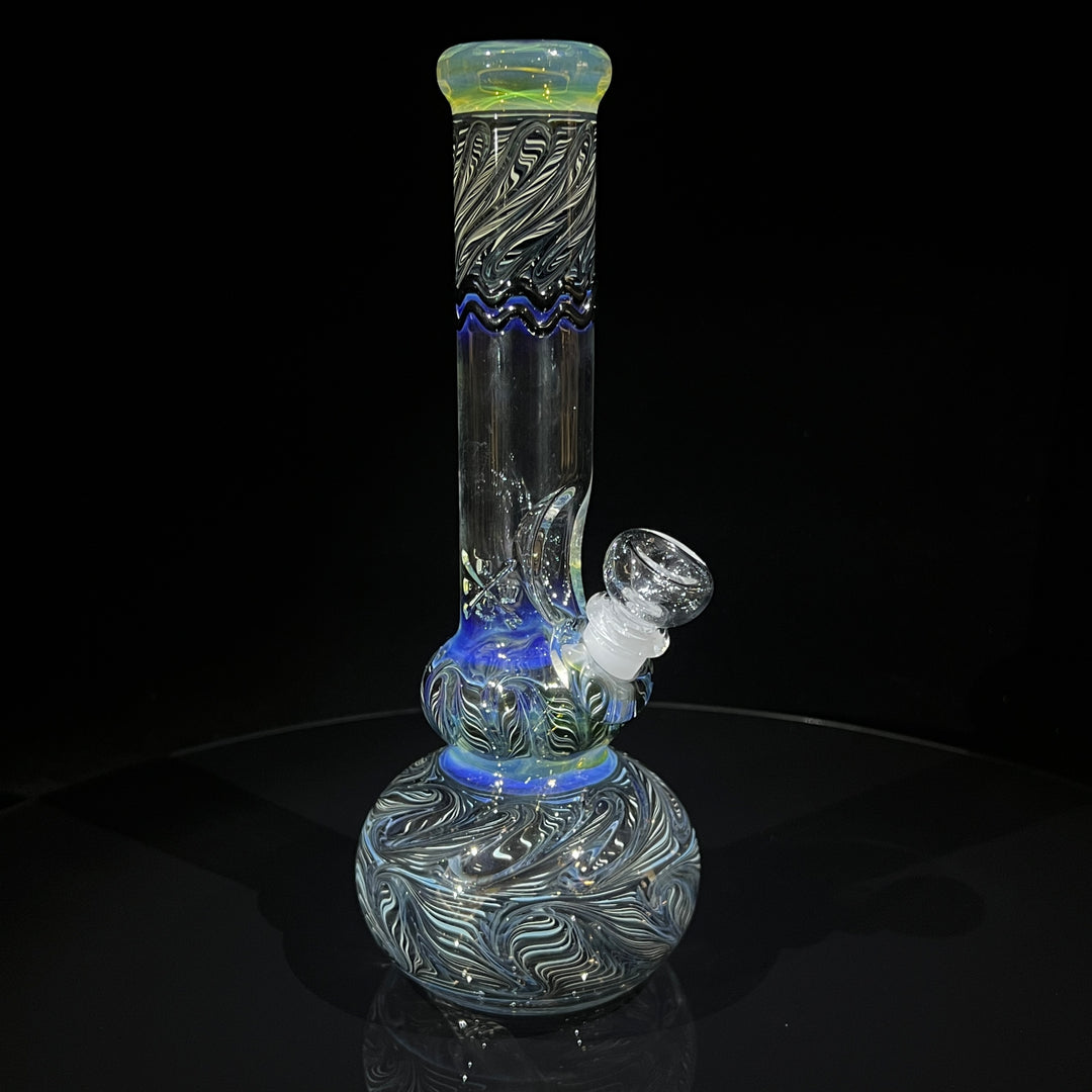 11" Double Bubble Color Rake Bong Glass Pipe Mary Jane's Glass