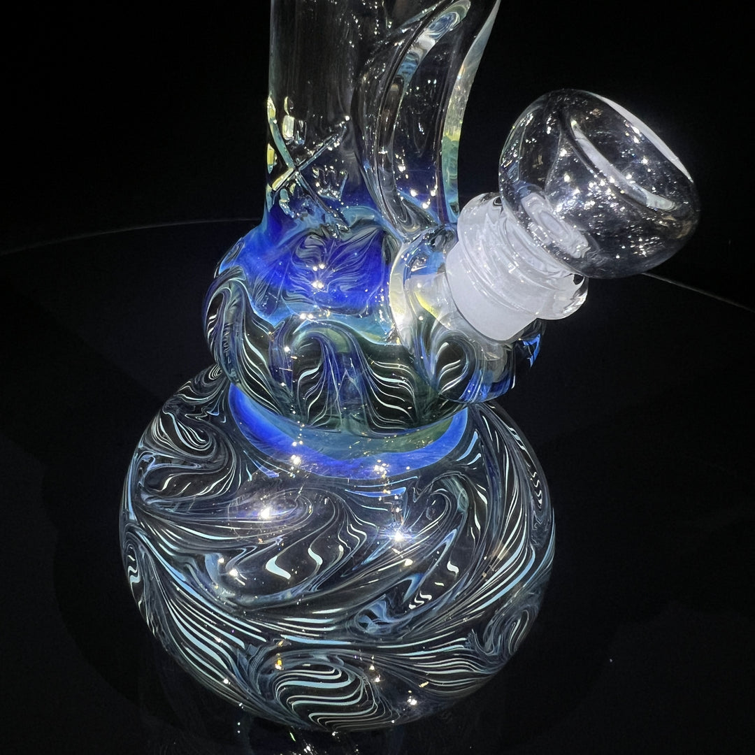 11" Double Bubble Color Rake Bong Glass Pipe Mary Jane's Glass