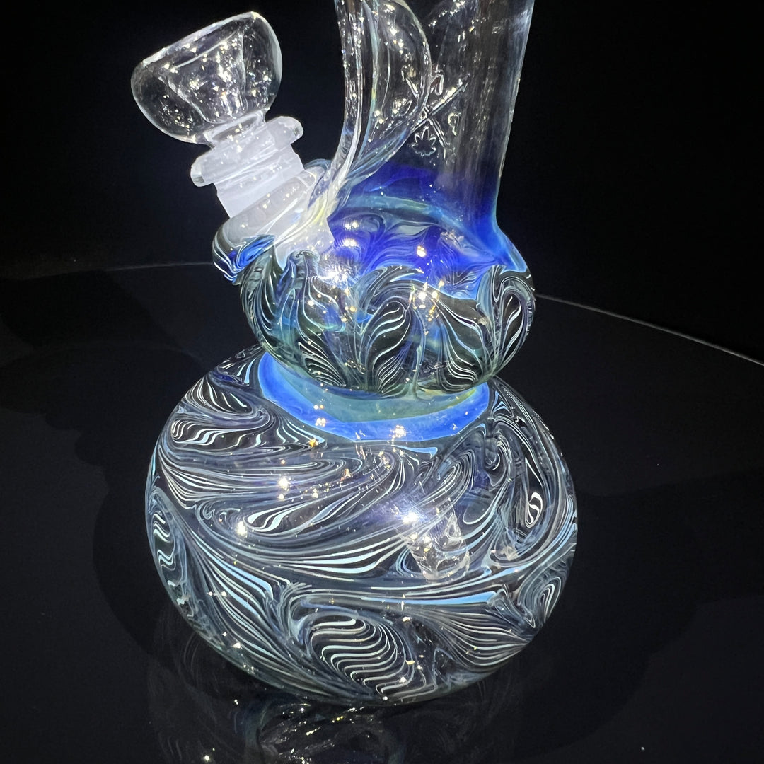 11" Double Bubble Color Rake Bong Glass Pipe Mary Jane's Glass