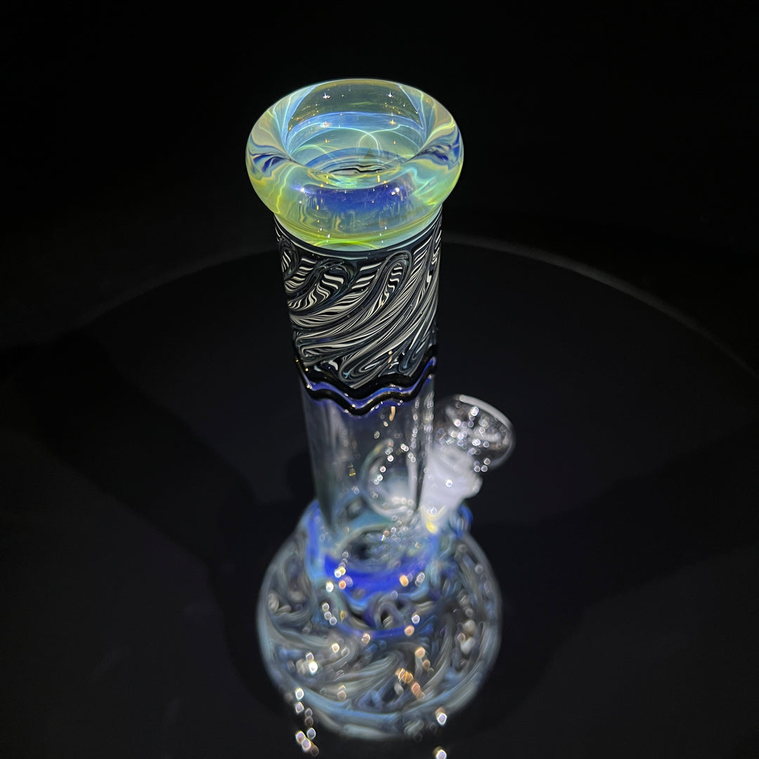 11" Double Bubble Color Rake Bong Glass Pipe Mary Jane's Glass