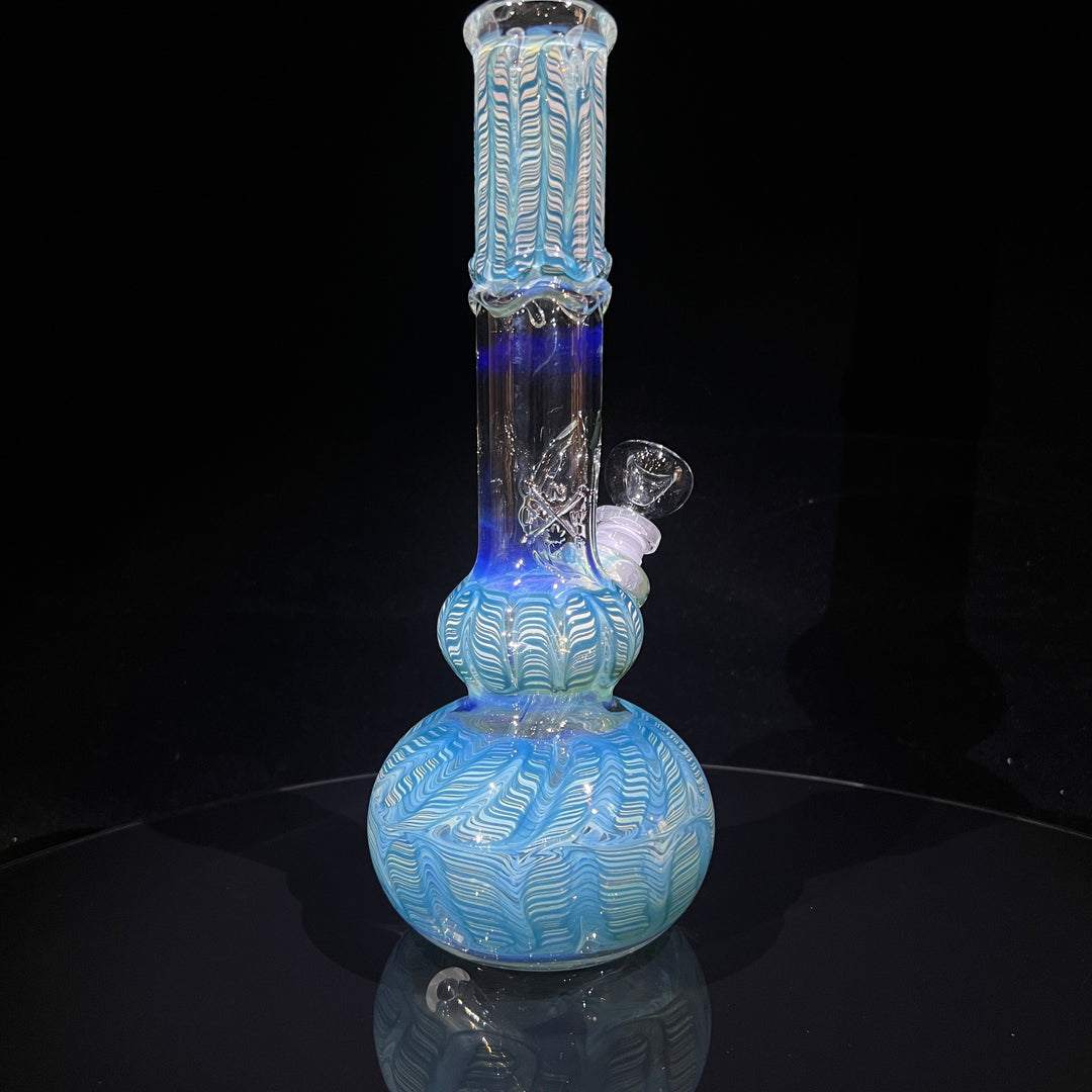 11" Double Bubble Color Rake Bong Glass Pipe Mary Jane's Glass