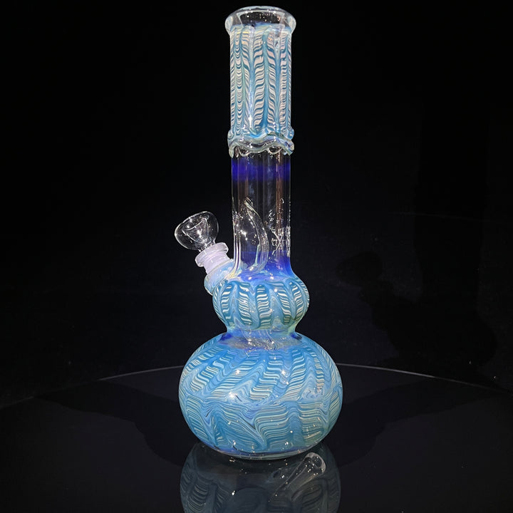 11" Double Bubble Color Rake Bong Glass Pipe Mary Jane's Glass