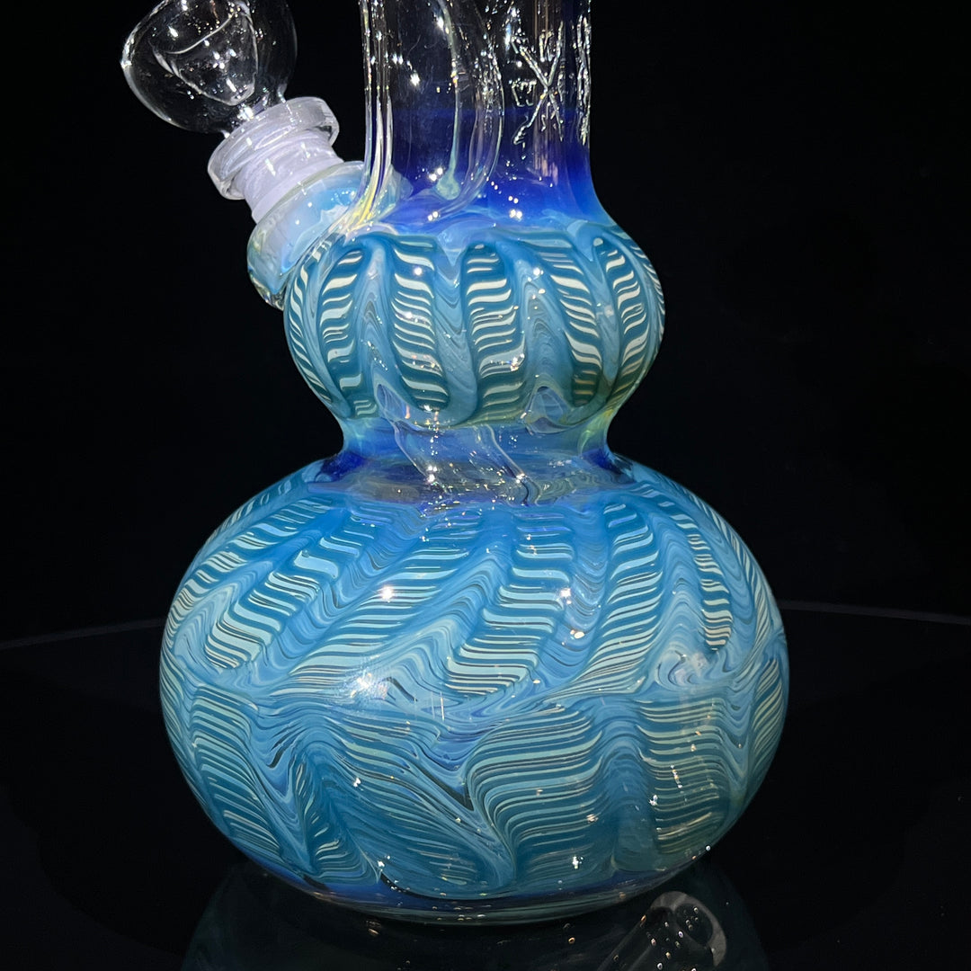 11" Double Bubble Color Rake Bong Glass Pipe Mary Jane's Glass