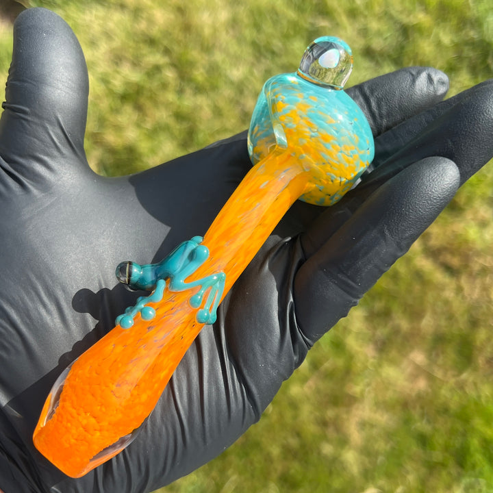 Fancy Opal Frog Spoon Glass Pipe Beezy Glass   