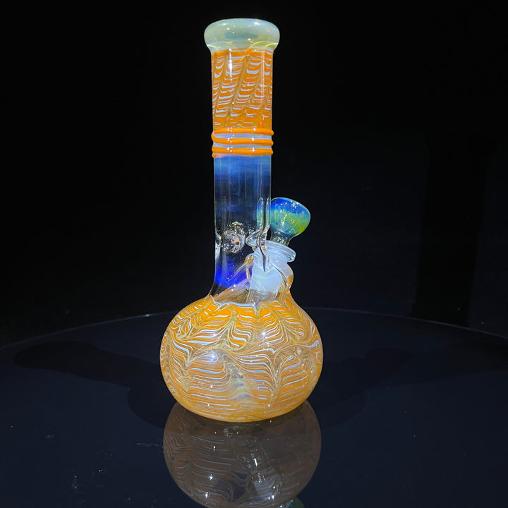 8" Bubble Color Rake Bong Glass Pipe Mary Jane's Glass