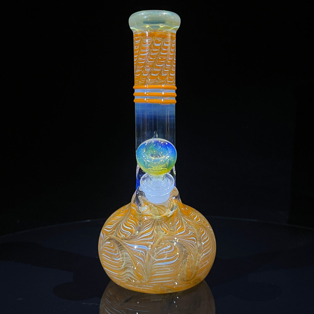 8" Bubble Color Rake Bong Glass Pipe Mary Jane's Glass