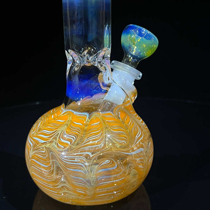 8" Bubble Color Rake Bong Glass Pipe Mary Jane's Glass