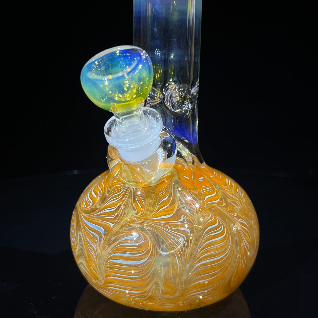 8" Bubble Color Rake Bong Glass Pipe Mary Jane's Glass