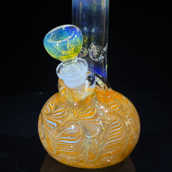 8" Bubble Color Rake Bong Glass Pipe Mary Jane's Glass