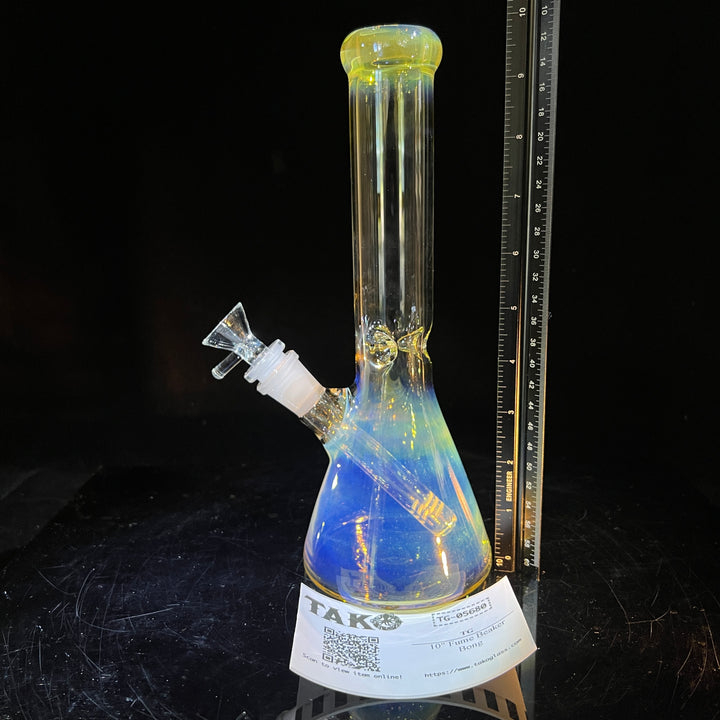 10" Fume Beaker Bong Glass Pipe TG   