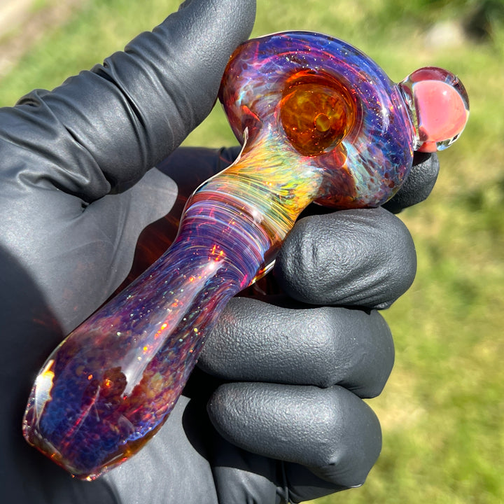 Purple Magic Mushroom Pipe Glass Pipe Beezy Glass   