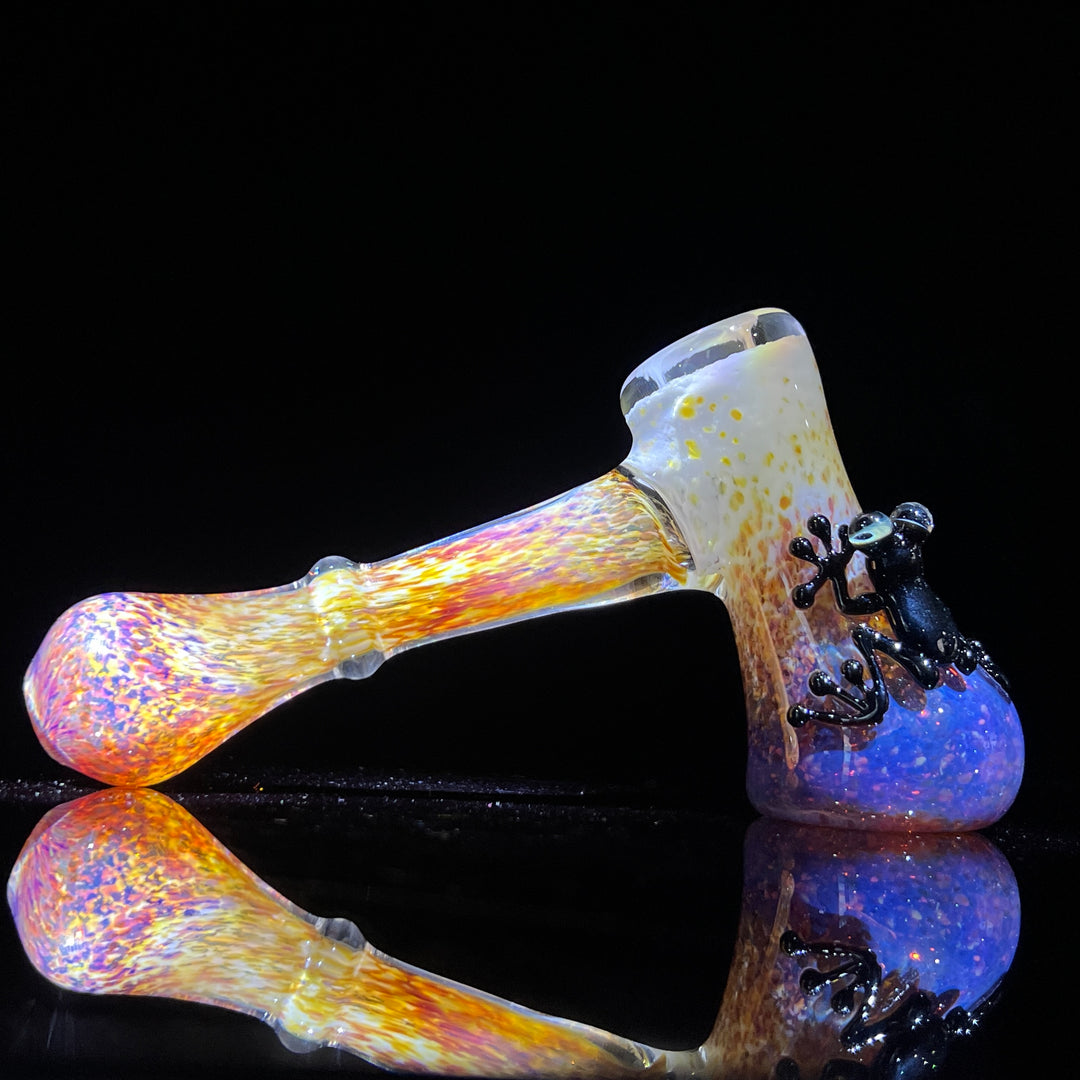 Purple Magic Frog Hammer Bubbler Glass Pipe Beezy Glass   