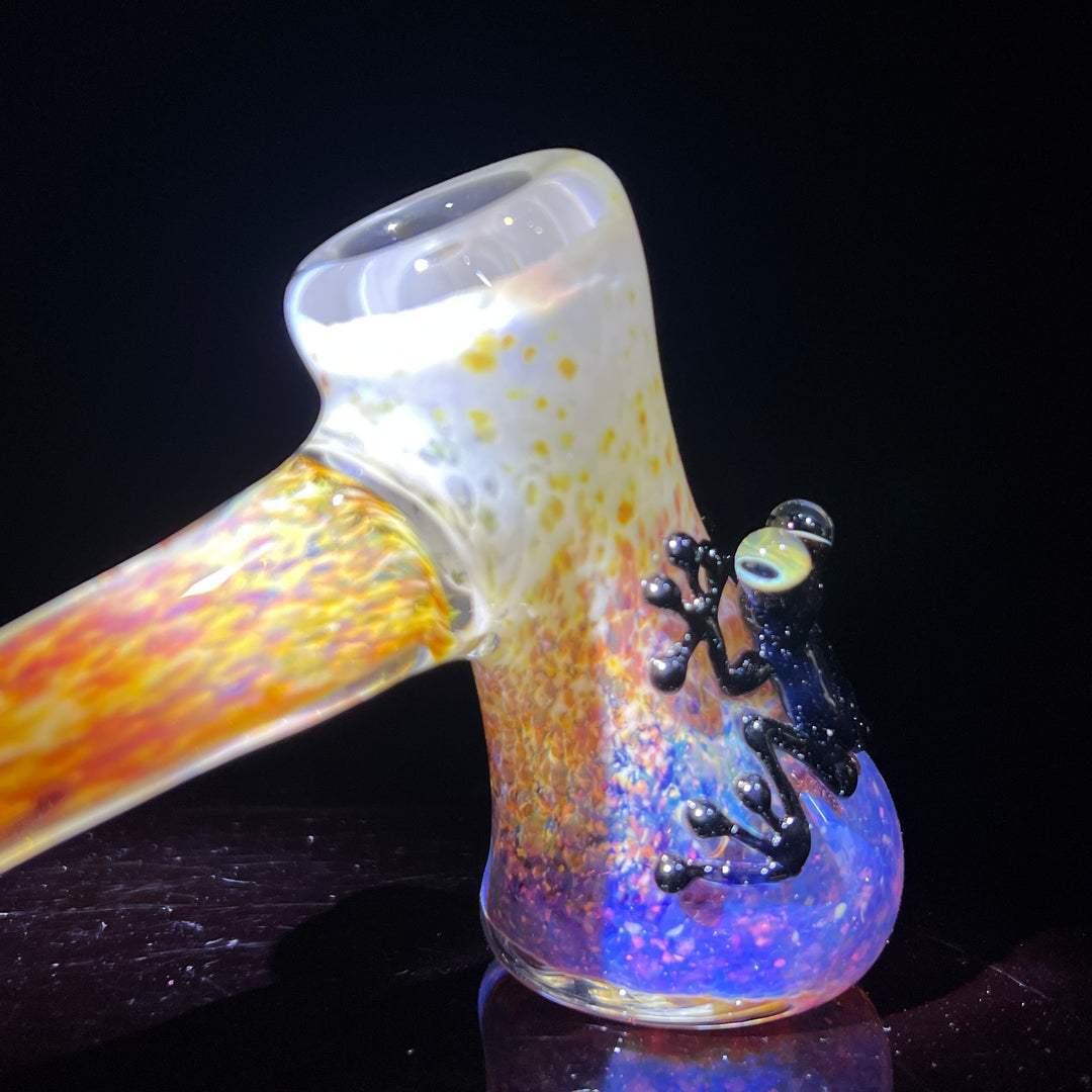 Purple Magic Frog Hammer Bubbler Glass Pipe Beezy Glass   