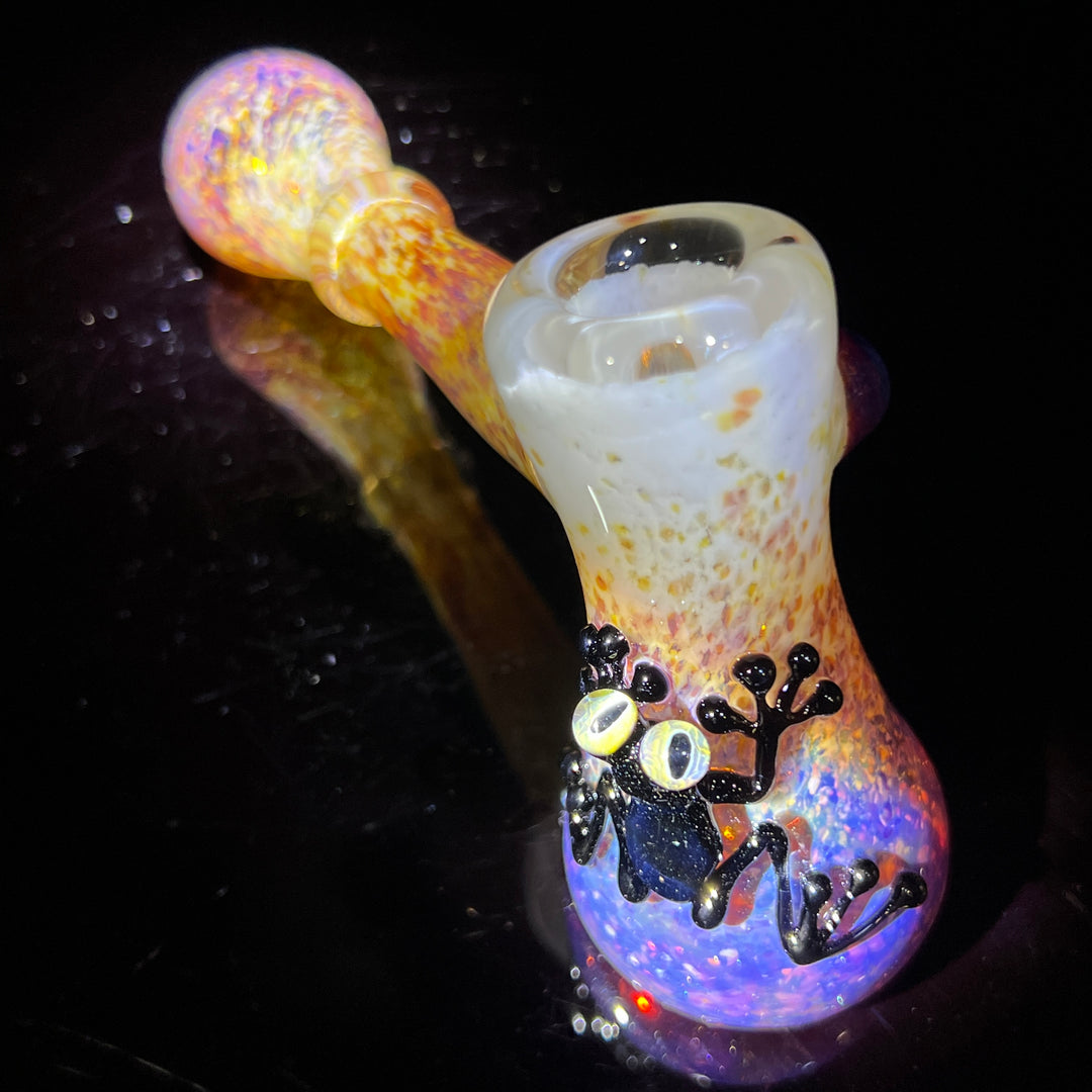 Purple Magic Frog Hammer Bubbler Glass Pipe Beezy Glass   