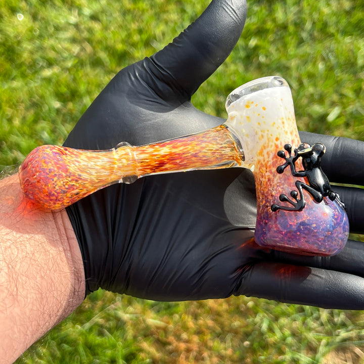 Purple Magic Frog Hammer Bubbler Glass Pipe Beezy Glass   