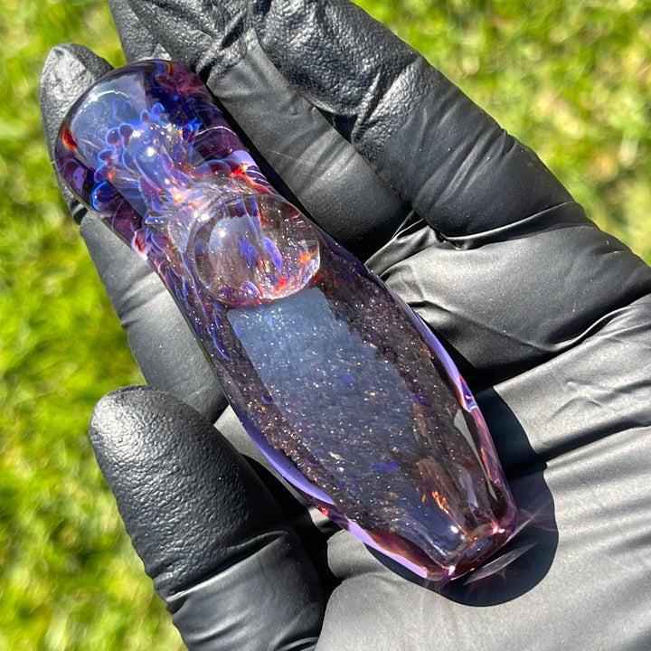 Black Plasma Chillum Glass Pipe Tako Glass   