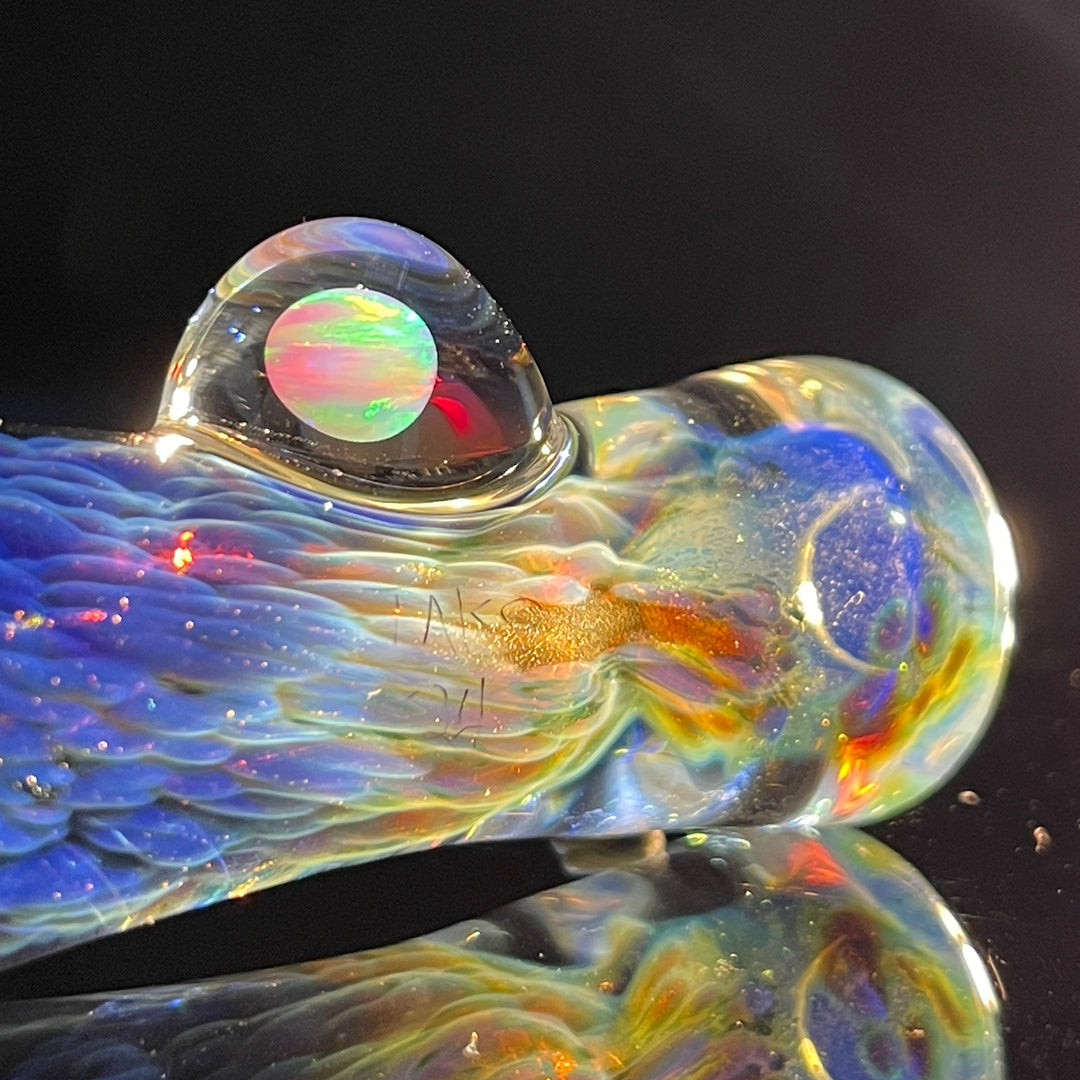 Purple Nebula Opal Chillum Glass Pipe Tako Glass   