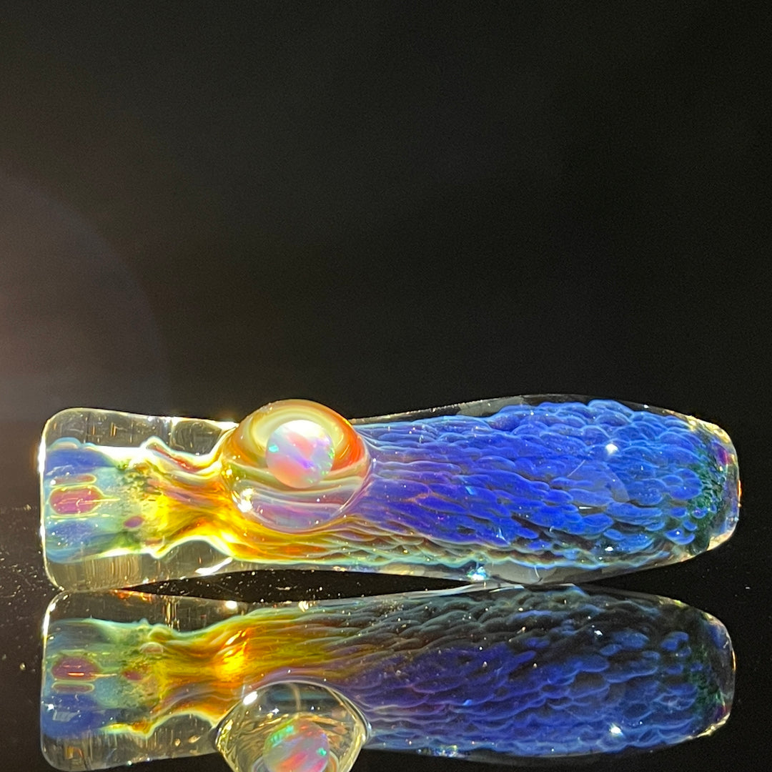 Purple Nebula Opal Chillum Glass Pipe Tako Glass   