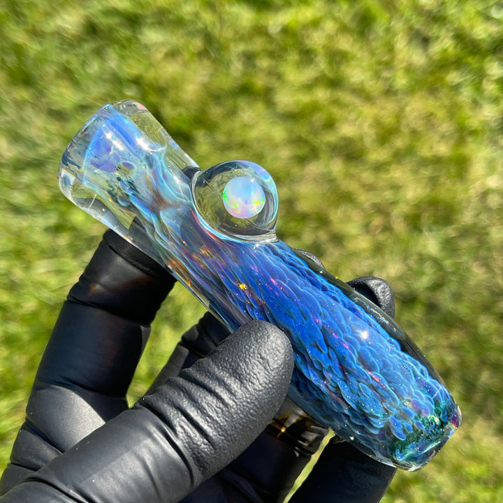 Purple Nebula Opal Chillum Glass Pipe Tako Glass   