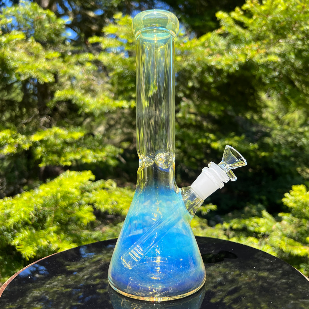 10" Fume Beaker Bong + Bonus Pullslide Combo Glass Pipe TG   