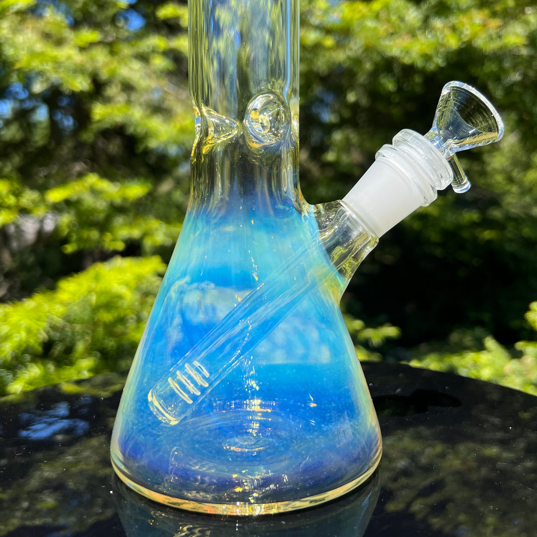 10" Fume Beaker Bong + Bonus Pullslide Combo Glass Pipe TG