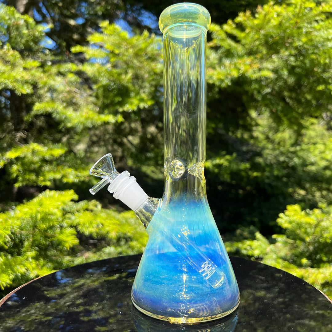 10" Fume Beaker Bong + Bonus Pullslide Combo Glass Pipe TG