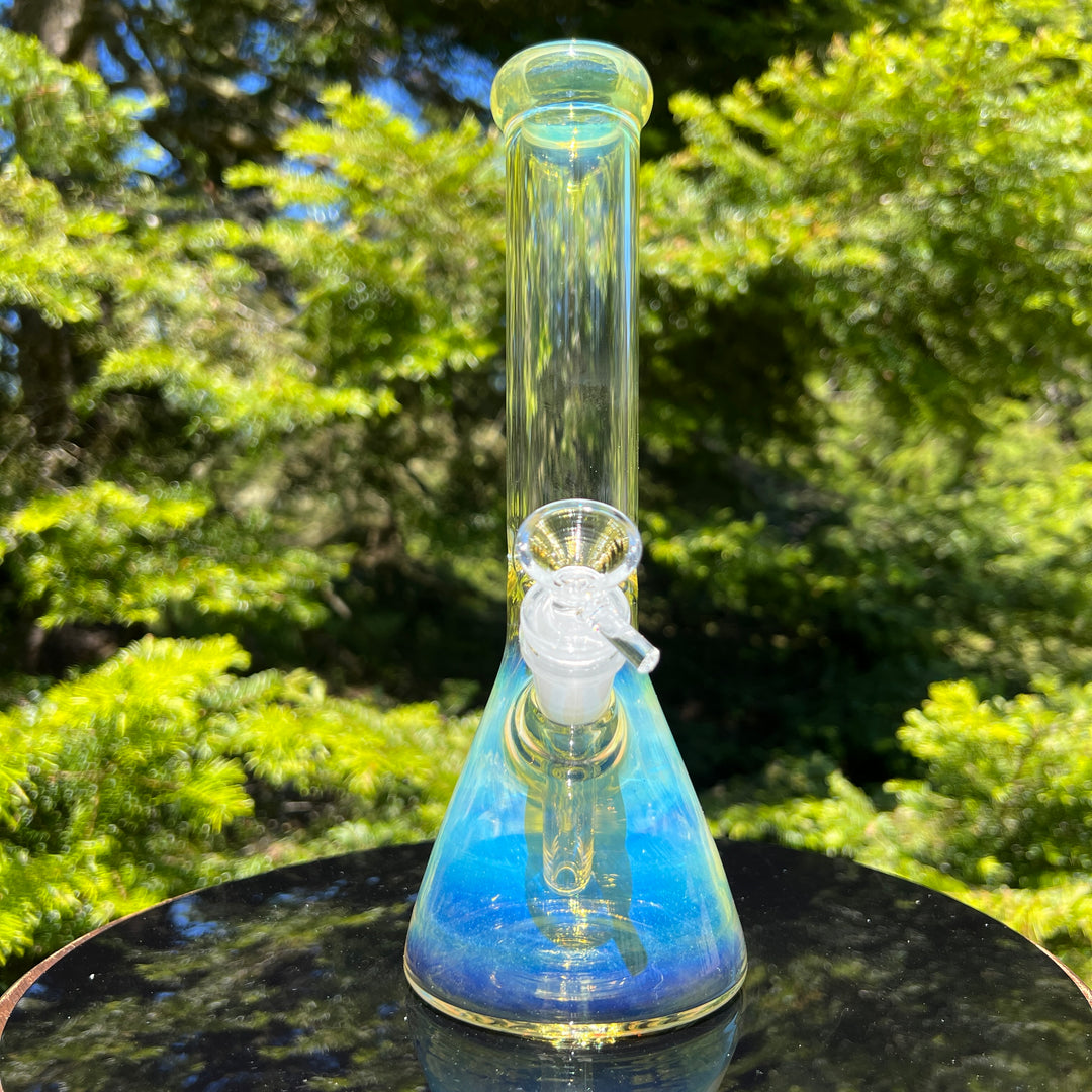 10" Fume Beaker Bong + Bonus Pullslide Combo Glass Pipe TG   