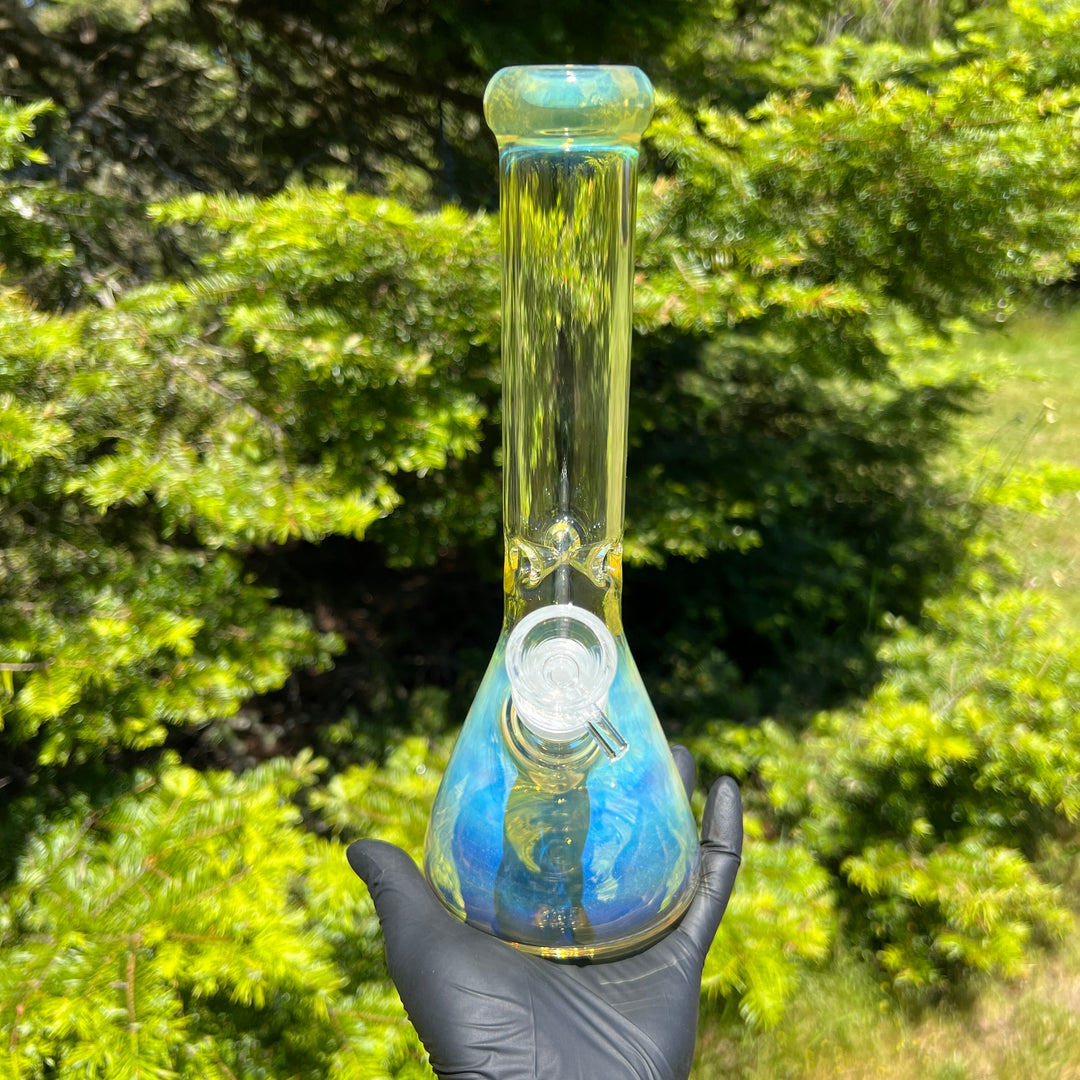 10" Fume Beaker Bong + Bonus Pullslide Combo Glass Pipe TG   