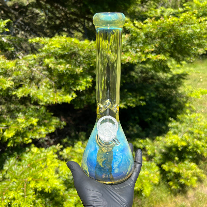 10" Fume Beaker Bong + Bonus Pullslide Combo Glass Pipe TG