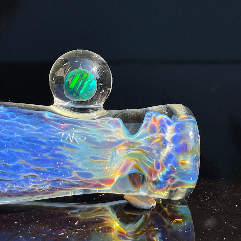 Purple Nebula Opal Chillum Glass Pipe Tako Glass   