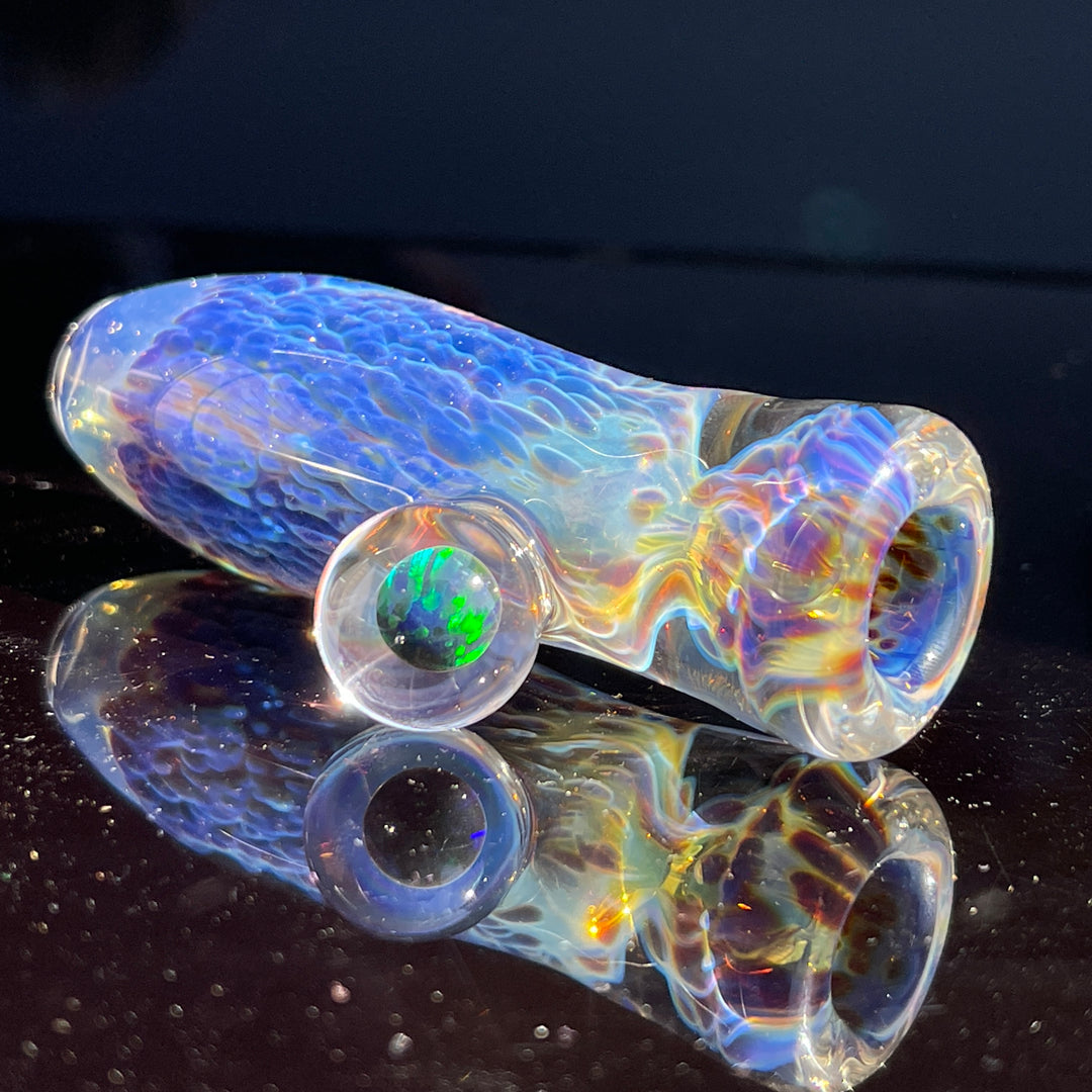 Purple Nebula Opal Chillum Glass Pipe Tako Glass   