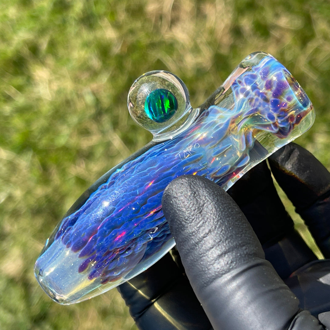 Purple Nebula Opal Chillum Glass Pipe Tako Glass   