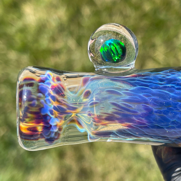 Purple Nebula Opal Chillum Glass Pipe Tako Glass   