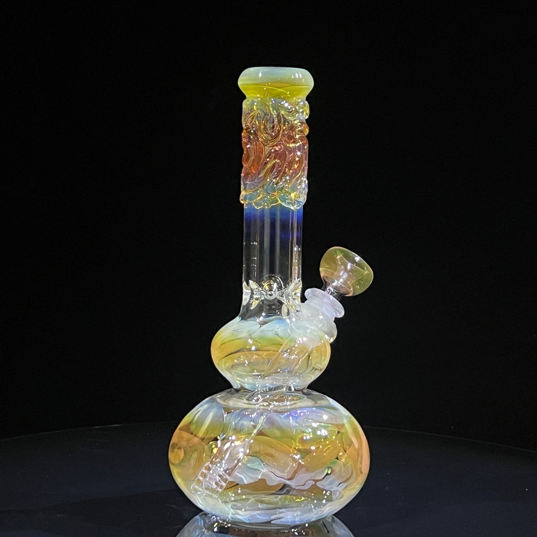 9.5" Fumed Double Bubble Bong Glass Pipe Mary Jane's Glass