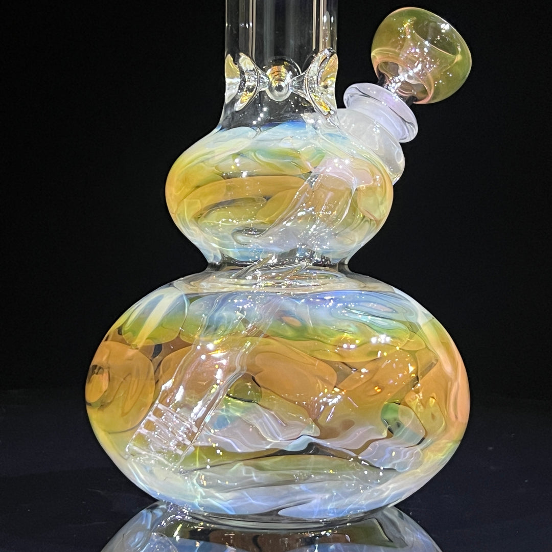 9.5" Fumed Double Bubble Bong Glass Pipe Mary Jane's Glass