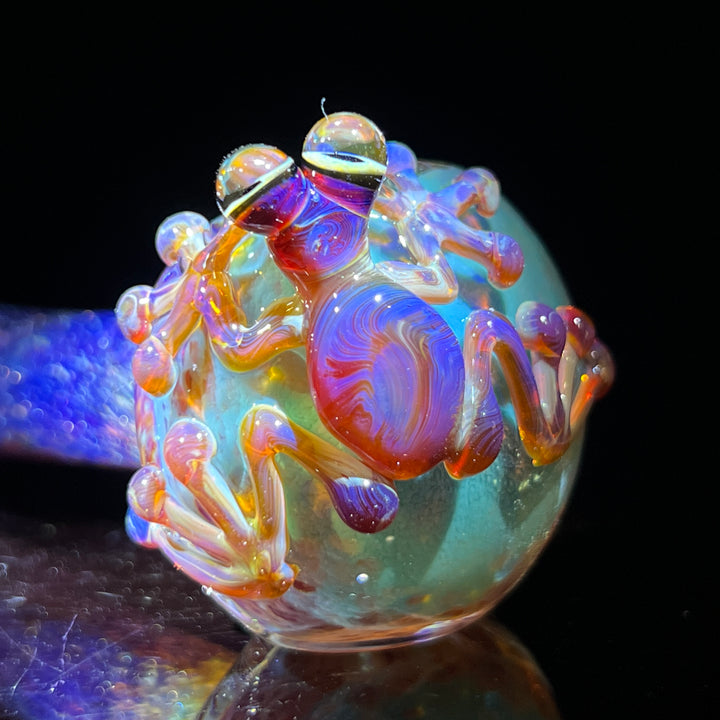 Purple Magic Frog Spoon Glass Pipe Beezy Glass   