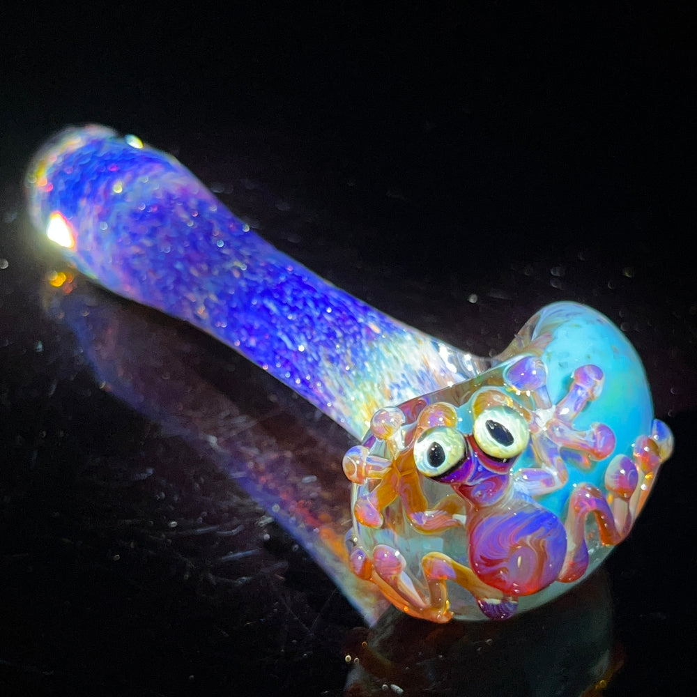 Purple Magic Frog Spoon Glass Pipe Beezy Glass   