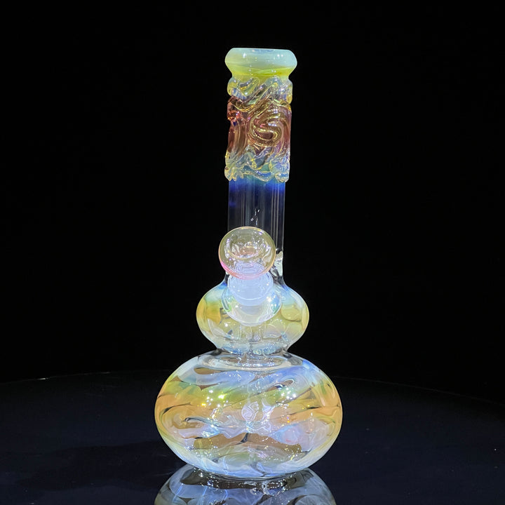 9.5" Fumed Double Bubble Bong Glass Pipe Mary Jane's Glass