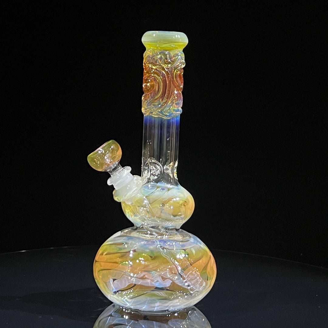 9.5" Fumed Double Bubble Bong Glass Pipe Mary Jane's Glass