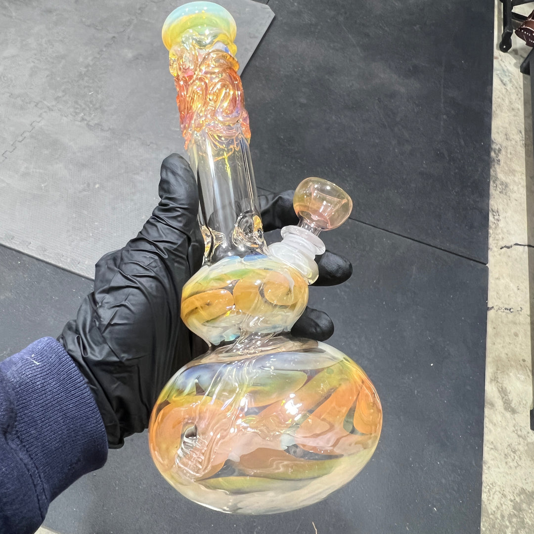 9.5" Fumed Double Bubble Bong Glass Pipe Mary Jane's Glass