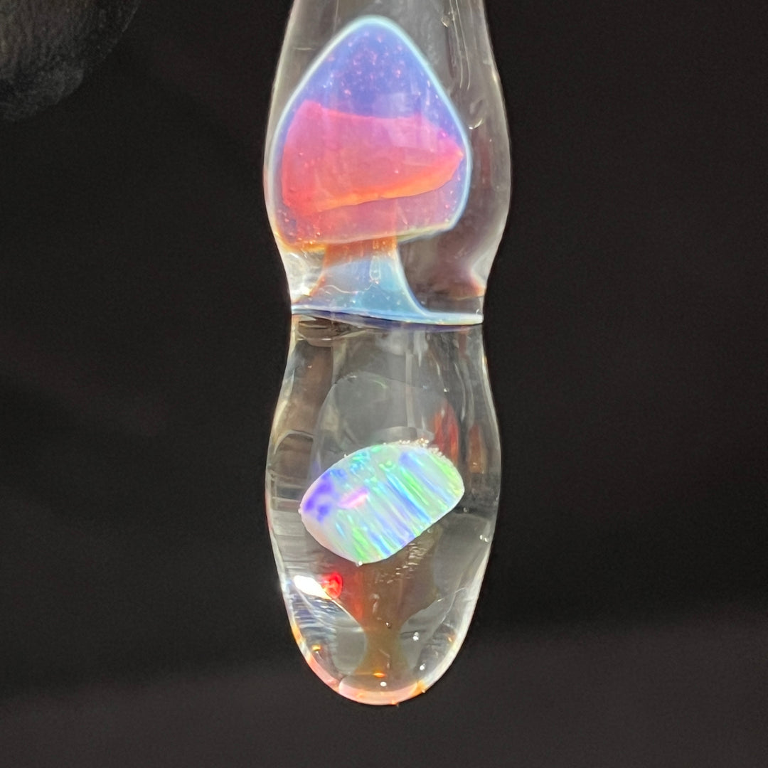 Fancy Mushroom Opal Drop Pendant Glass Pipe Beezy Glass   