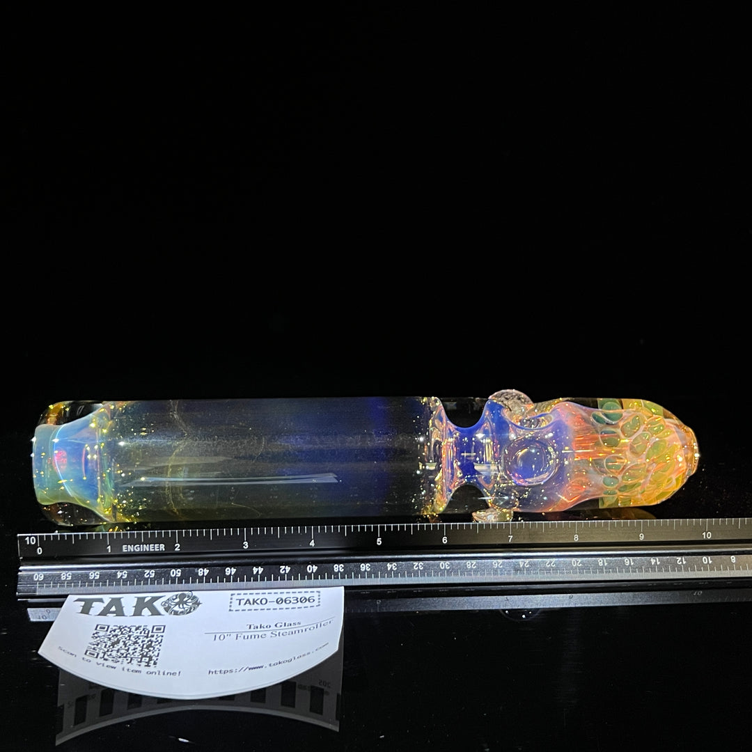 10" Fume Steamroller Glass Pipe Tako Glass   