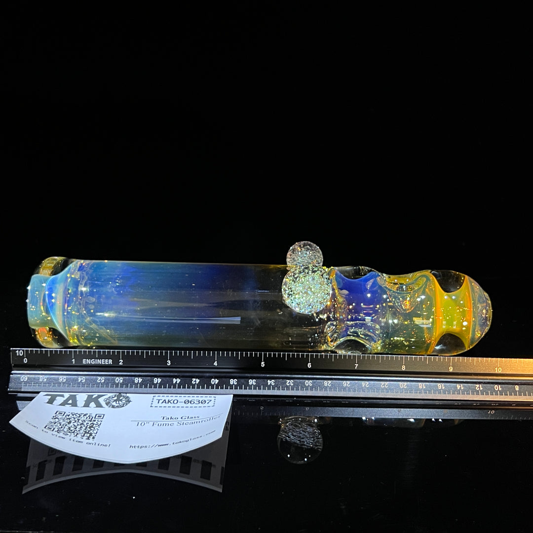 10" Fume Steamroller Glass Pipe Tako Glass   