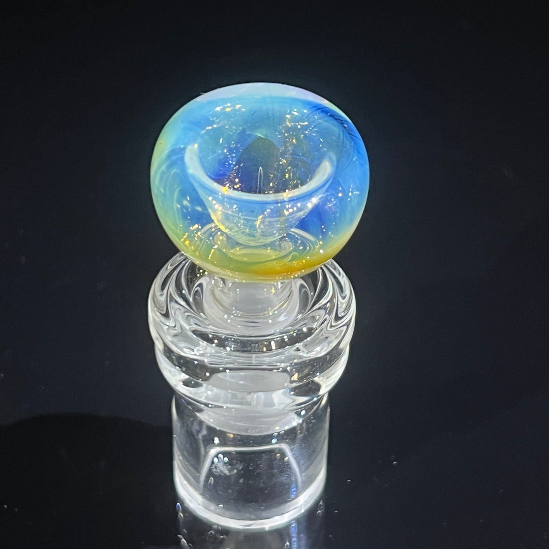 8" Fumed Color Squiggle Beaker Bong Glass Pipe Mary Jane's Glass